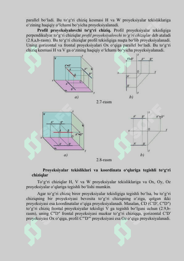 To'g'ri chiziqning ortogonal proeksiyalari 8