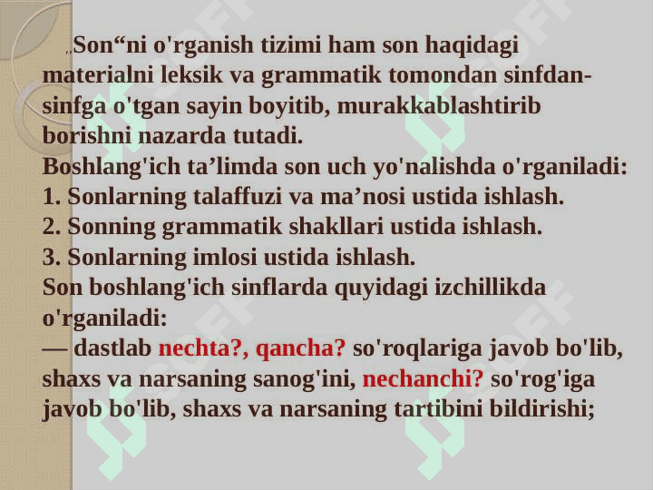 Sonni oʻrganish metodikasi 3