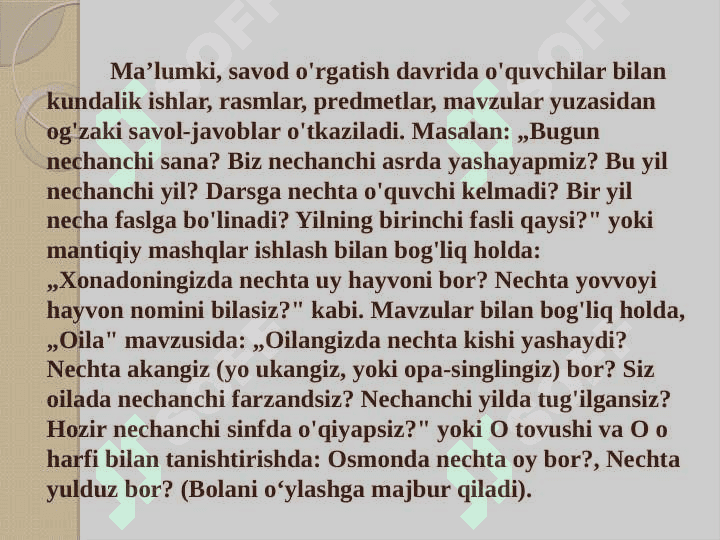 Sonni oʻrganish metodikasi 7