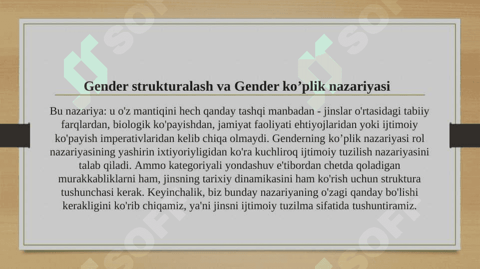 Gender strukturalash va Gender ko’plik nazariyasi 3