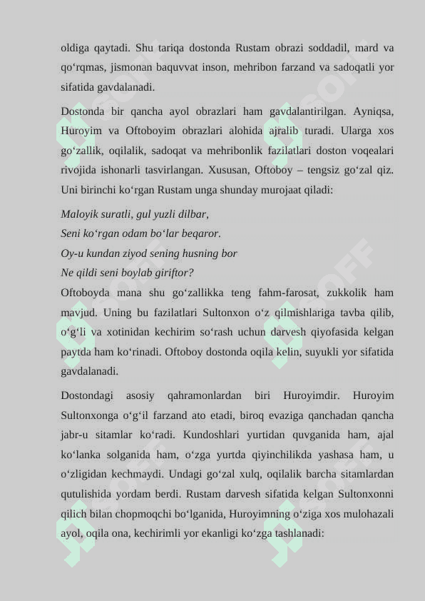 Rustamxon” dostonidan parcha. Orfoepik va fonetik tahlil 2