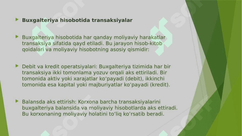 Transaksiyalar tushunchasi va ularning ahamiyati 7
