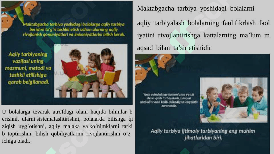 MAKTABGACHA TA`LIMDA AQLIY TARBIYA 4