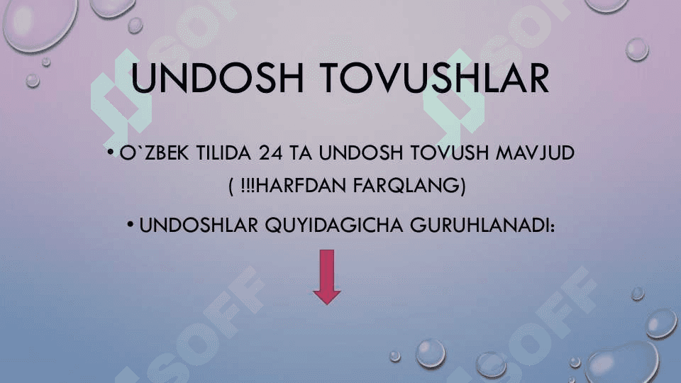 Undoshlar tasnifi va imlosi 3