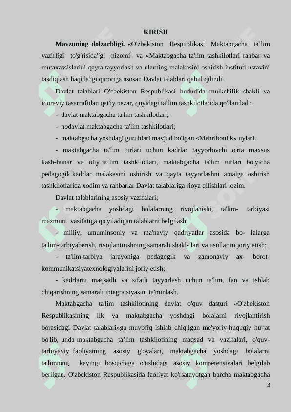 Maktabgacha taʼlim tarbiyaning Davlat standarti 3