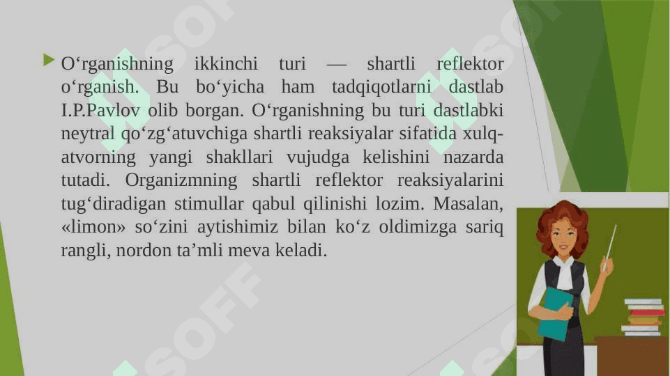 Ta’lim jarayonining psixologik asoslari. 8