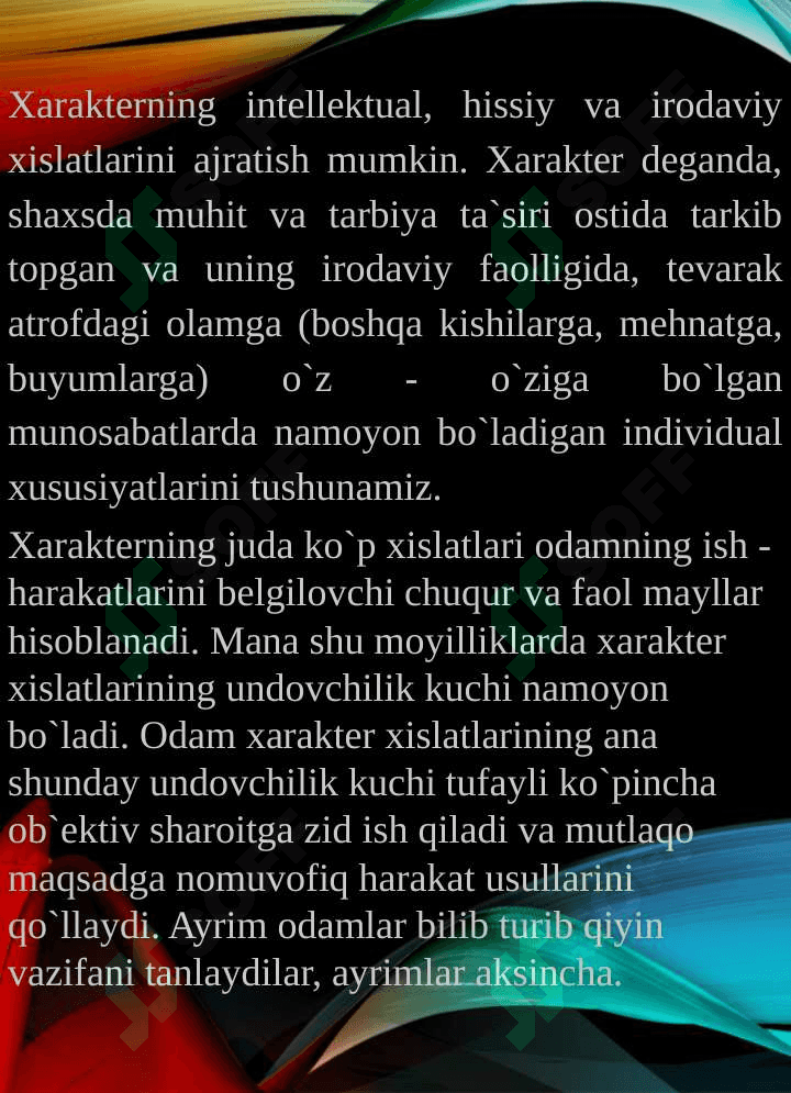 Xarakter va qobilyat 5