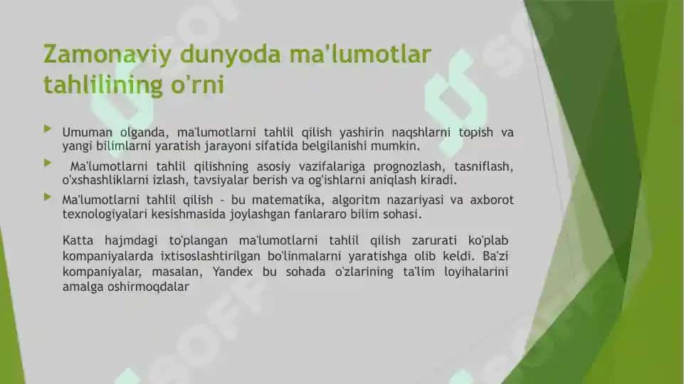 Axborot analitikasi, ma'lumotlar tahlili 4