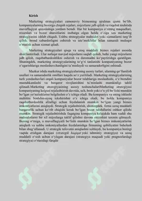 Marketing strategiyalariga yondashuvlar 3