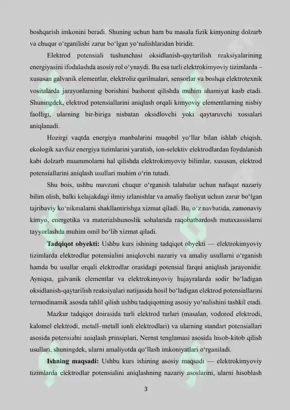 Elektrodlar potensialini aniqlash usullari 3