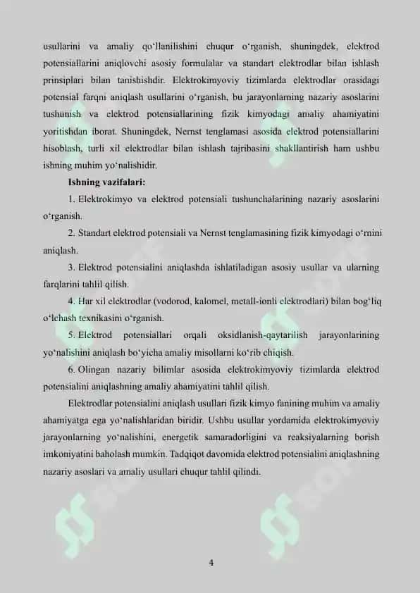 Elektrodlar potensialini aniqlash usullari 4