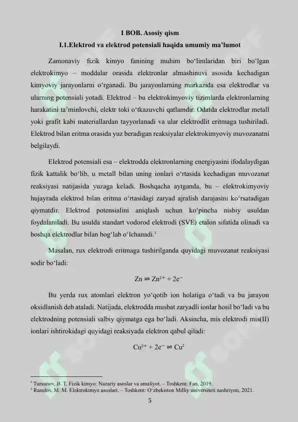 Elektrodlar potensialini aniqlash usullari 5