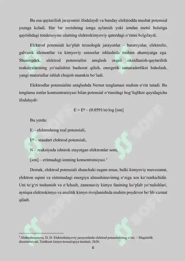 Elektrodlar potensialini aniqlash usullari 6