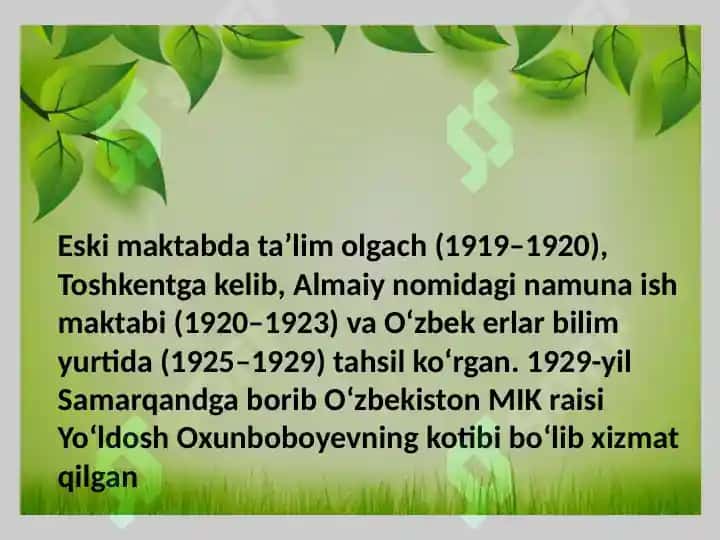 Mirtemir va Zulfiya hayoti va ijodi 4