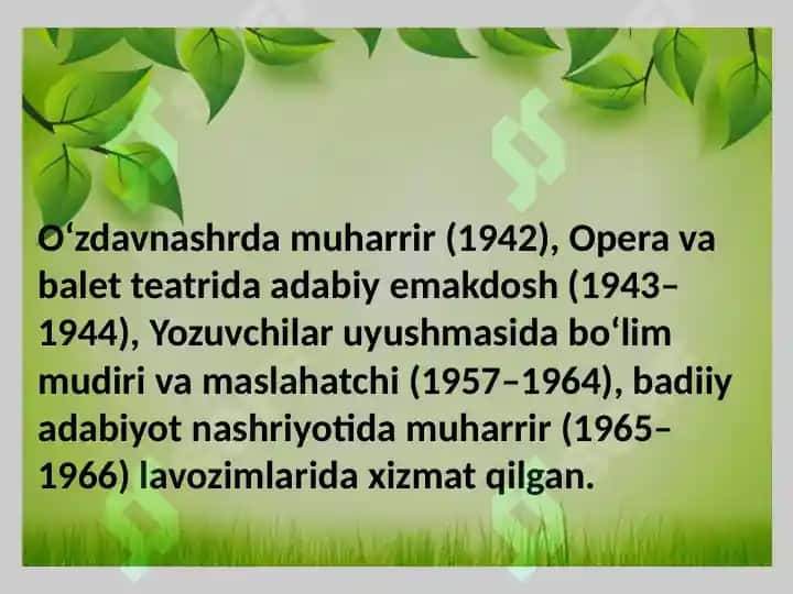 Mirtemir va Zulfiya hayoti va ijodi 6