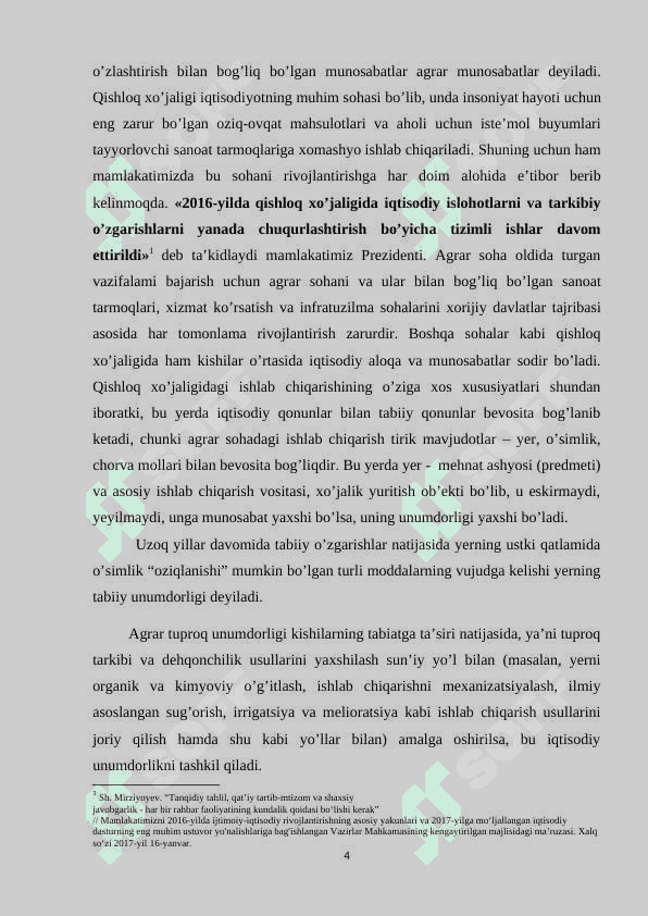 Agrar munosabatlar va uning Oʻzbekiston iqtisodiyotidagi oʻrni 4