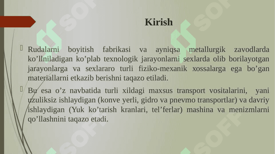 METАLLURGIK ZАVОDLАRNING ICHKI TRАNSPОRTLАRI VA  QURULMALARI. 3
