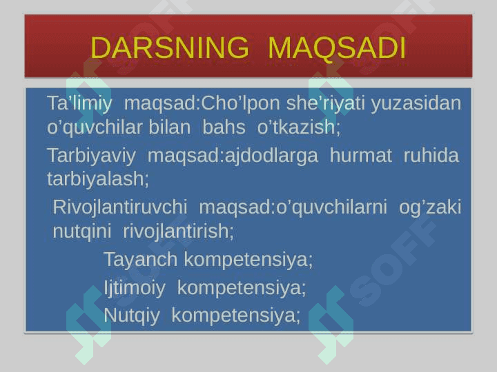 11-sinf adabiyot Cho'lpon hayoti va ijodi dars ishlanma 2