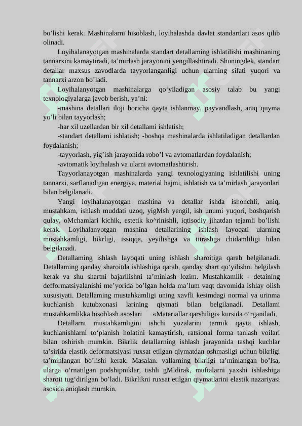 Mashina detallarining o'rni va ahamiyati. Tishli uzatmalar 3