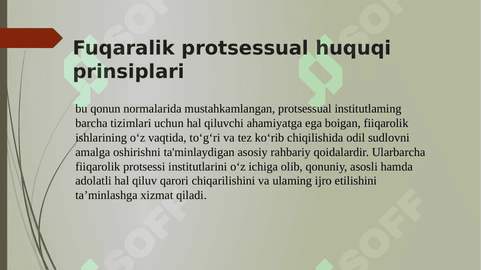 FUQAROLIK PROTSESSUAL HUQUQINING PRINSIPLARI 4