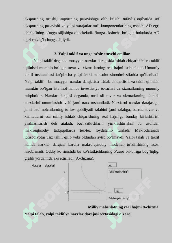 Yalpi talab - yalpi taklif modeli 8