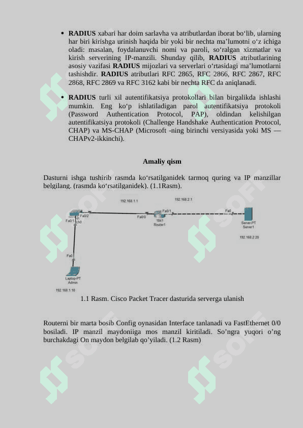 AAA server autentifikatsiya rejimini va radius serverini sozlash 2