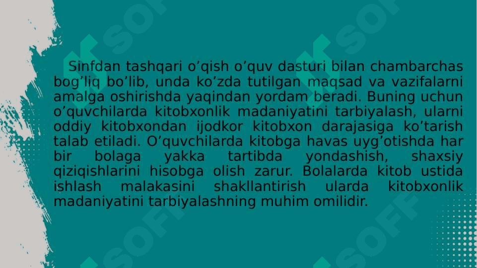 Sinfdan tashqari o'qish samaradorligini oshirish usul va vositalari 7