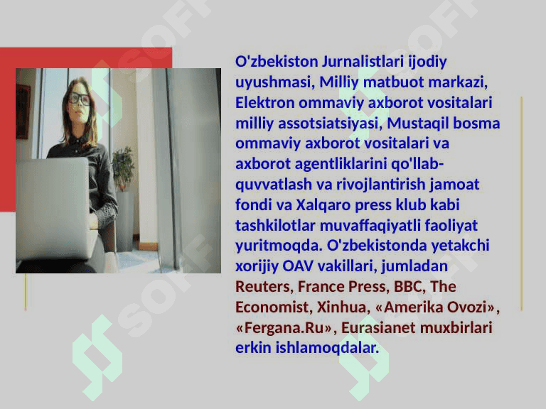 Oʻzbekiston Respublikasida ommaviy axborot vositalarining faoliyati (o'zgarish va muammolar) 3