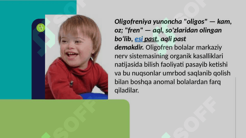 Oligofren bolalar bilan ishlash 2