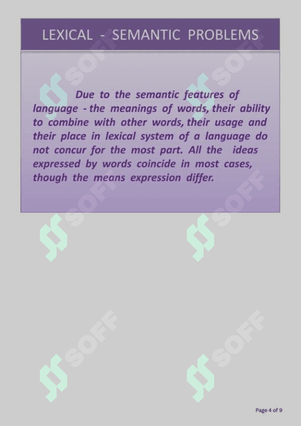 Gramaticla problem in translation 4