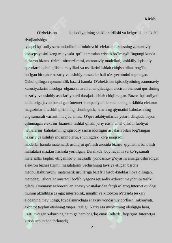Korxonalar faoliyatida elektron biznesdan foydalanish 3