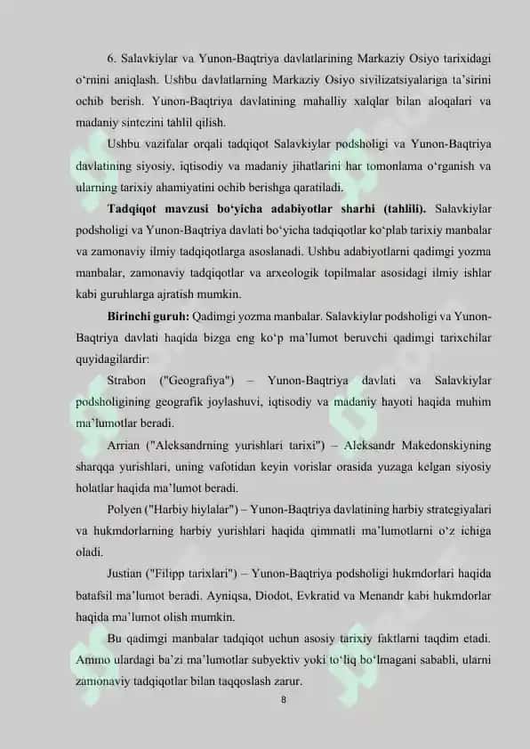 Salavkiylar podshohligi va yunon baqtriya 8