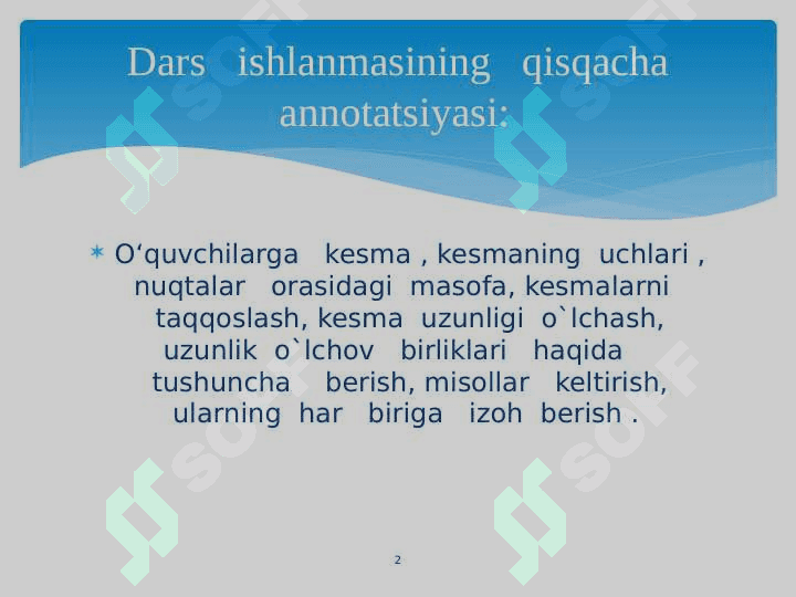 5-sinf matematika.Sodda geometrik shakllar dars ishlanma 2