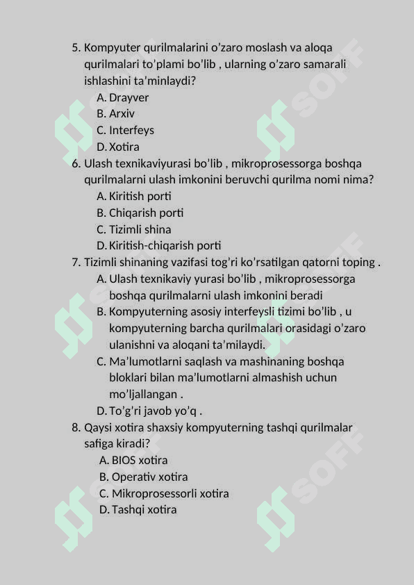 Mikroprosessor bilan tanishish , uning turlarini imkoniyatlarini aniqlash . 2