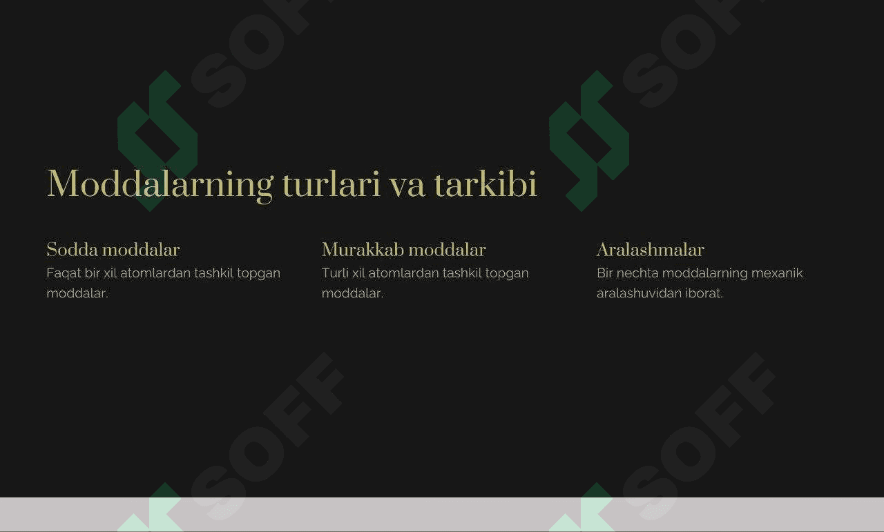 Kimyoning dastlabki tushunchalari 2