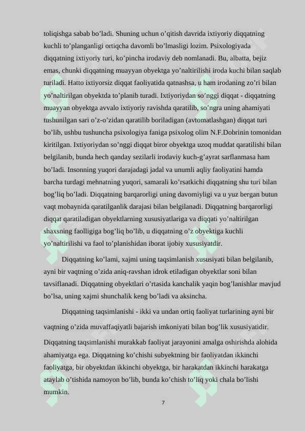 Oʻquvchilarga bilish jarayonlari diagnostikasi 7