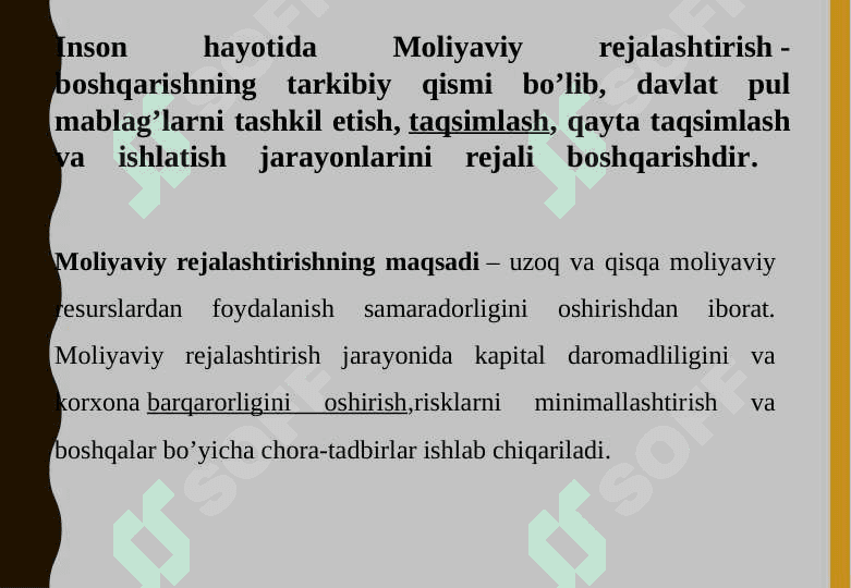 INSON HAYOTIDA MOLIYAVIY REJALASHTIRISHNING AHAMIYATI 2