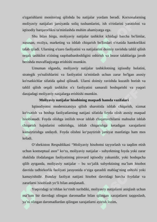 Moliyaviy natijalarning shakllanishi 3
