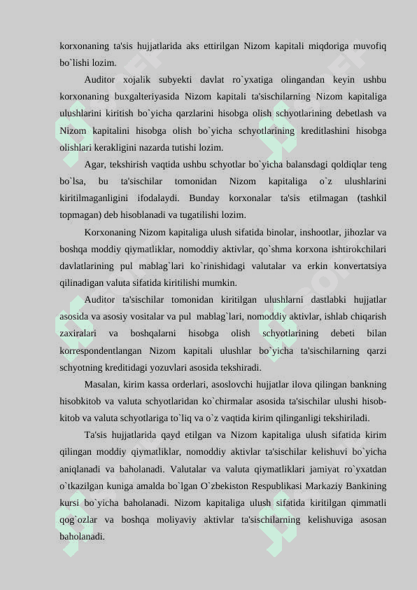 Ustav kapitali va qo‘shilgan kapital hisobi, Rezerv kapitali hisobi 3