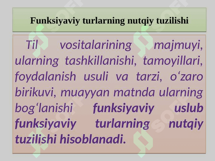 FUNKSIYAVIY USLUBNING NUTQIY KO‘RINISHI 3