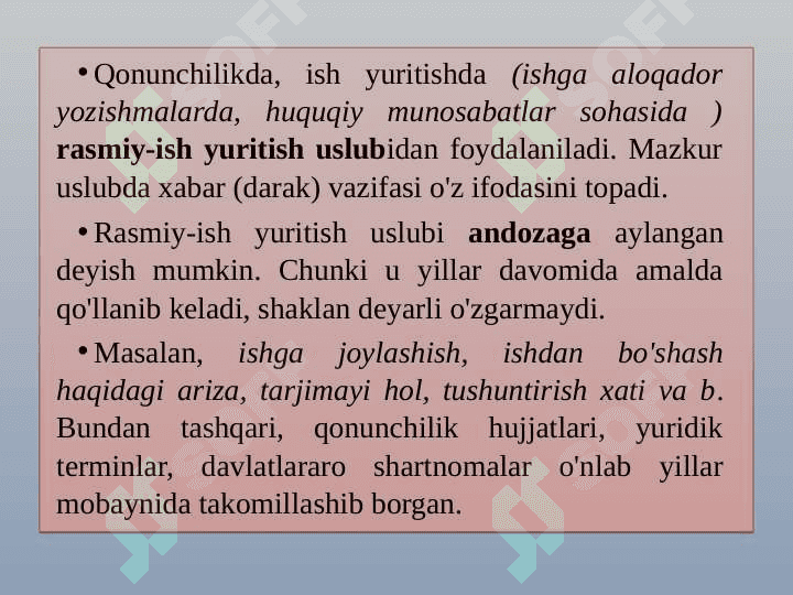 RASMIY ISH YURITISHDA NUTQ USLUBI 2