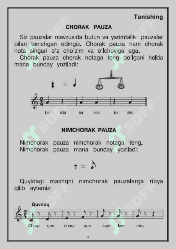 3-sinf musiqa.Musiqaning ifoda vositalari dars ishlanma 4