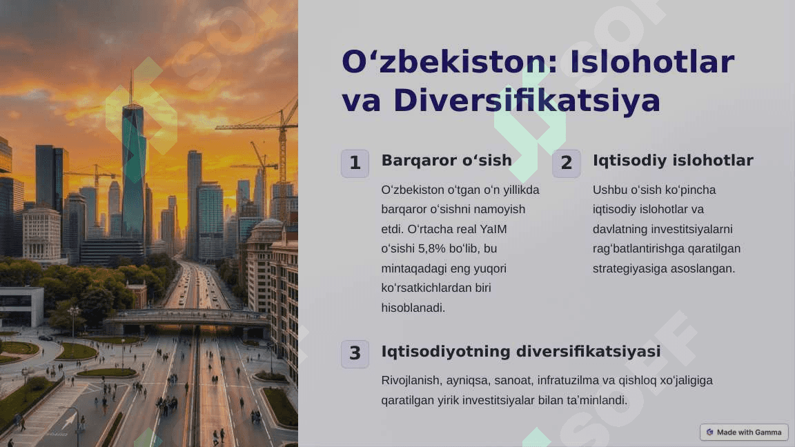 Oʻzbekiston va Ozarbayjon: Iqtisodiy Oʻsishni Taqqoslash 3