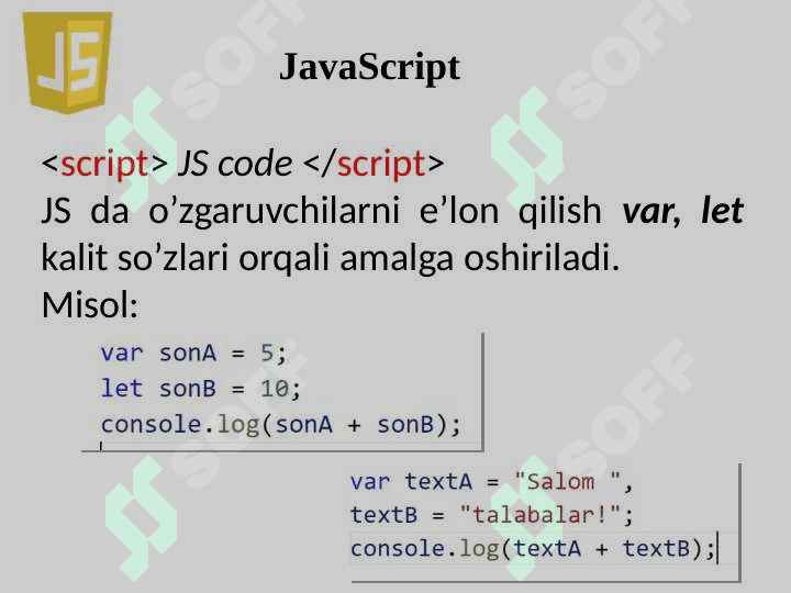 JavaScript ga kirish: funktsiyalar, DOM, shakllar va hodisalar boshqaruvchilari 6