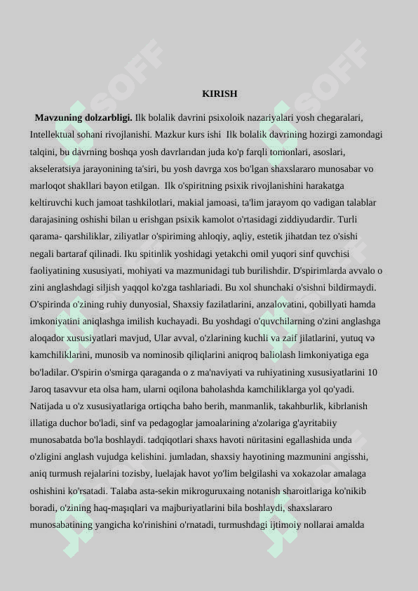 ILK BOLALIK DAVRI 2