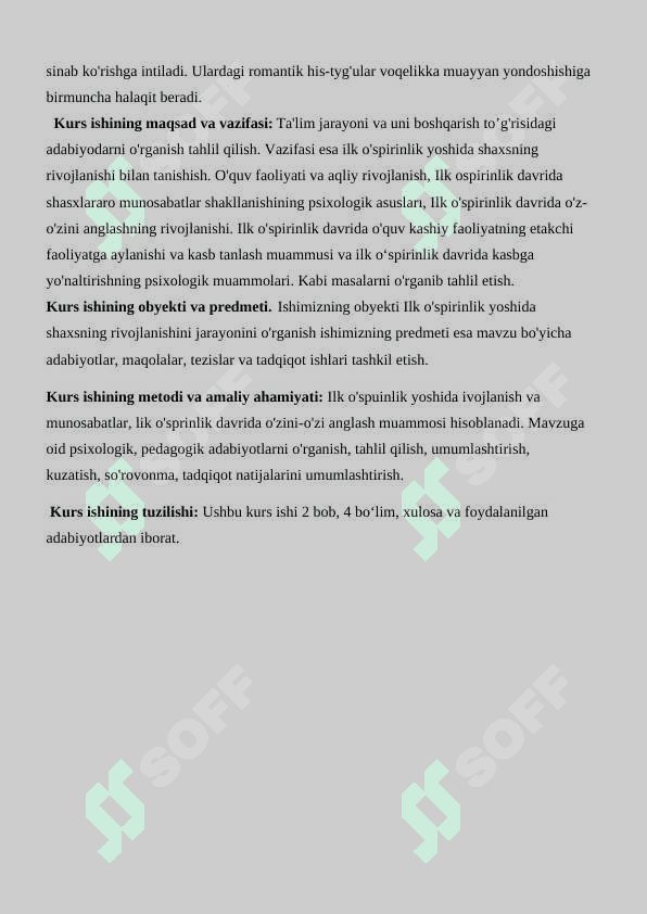 ILK BOLALIK DAVRI 3