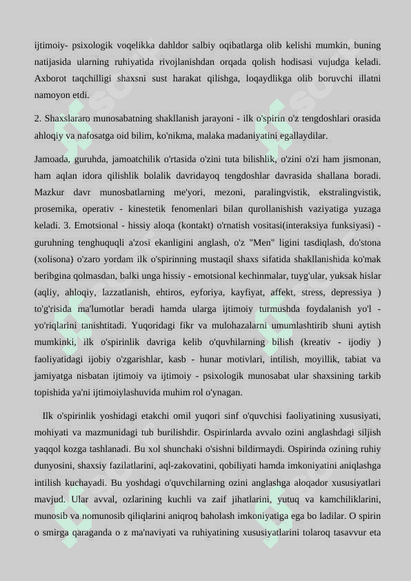 ILK BOLALIK DAVRI 7