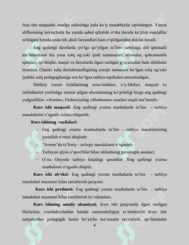 Eng qadimgi yozma manbalarda ta’lim  - tarbiya masalalari 4