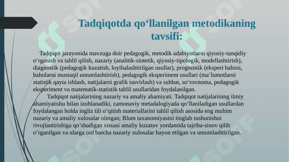 TINGLAB TUSHUNISHNI YAXSHILASHDA BLUM TAKSINOMIYASINING O’RNI 8