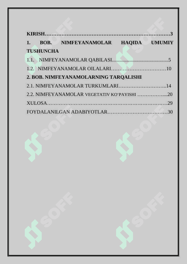 Nimfeyanamolar qabilasi, oilalari turkumlari, turlari 2